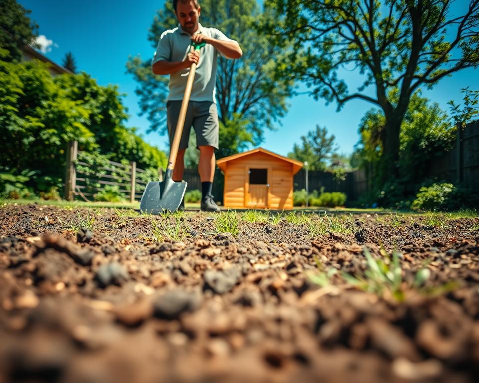leveling ground for shed