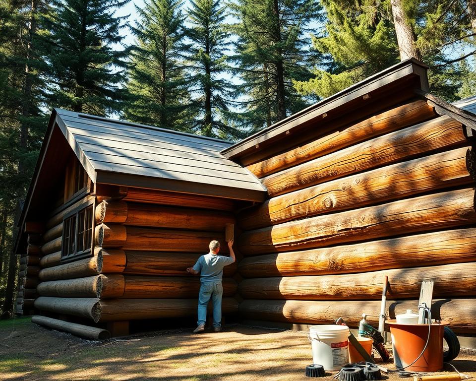 log cabin exterior preparation cleaning log cabin exterior preparation cleaning