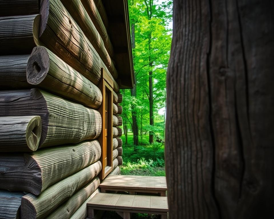 log cabin gaps inspection