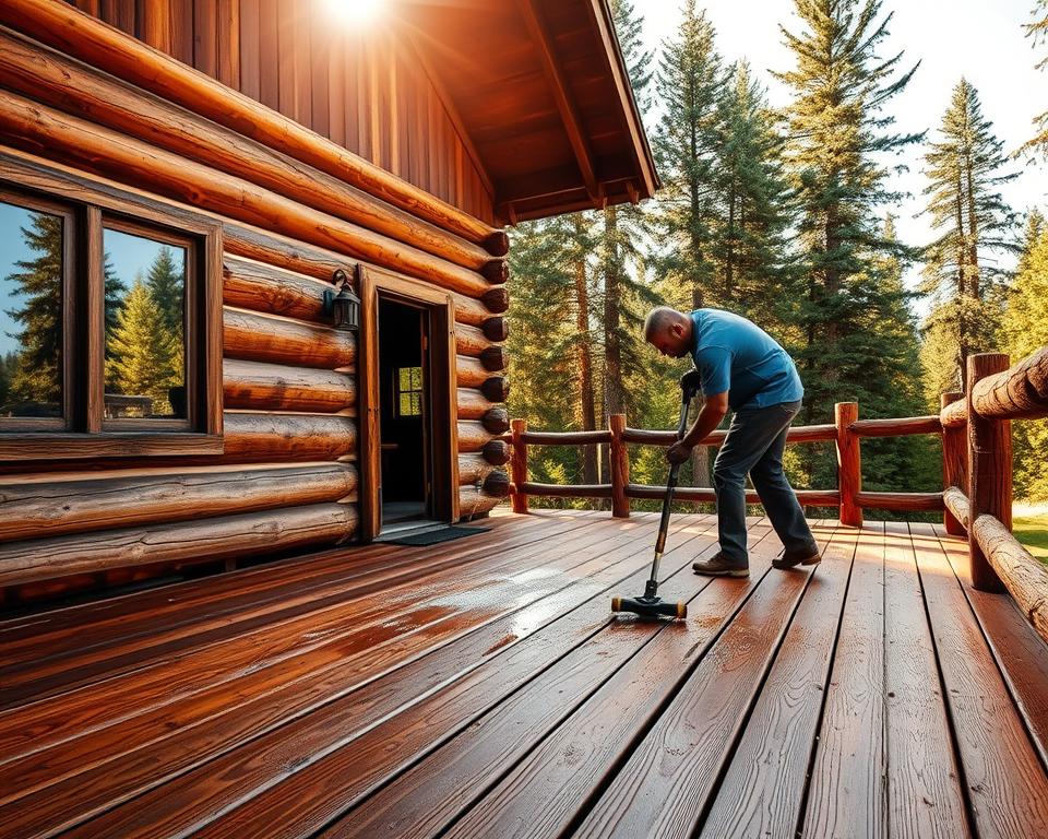 log cabin maintenance treatment