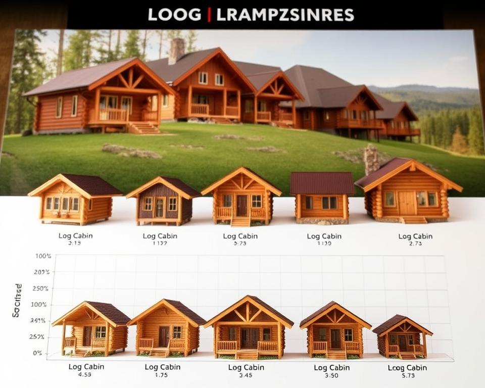 log cabin size comparison chart