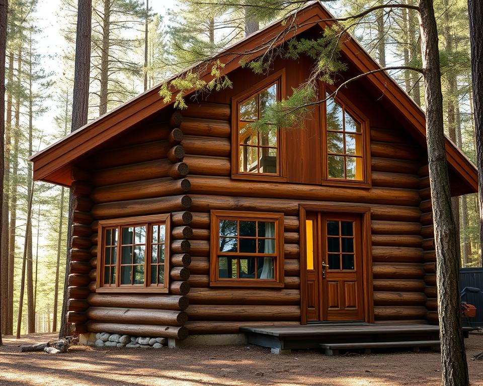 log cabin windows doors roof