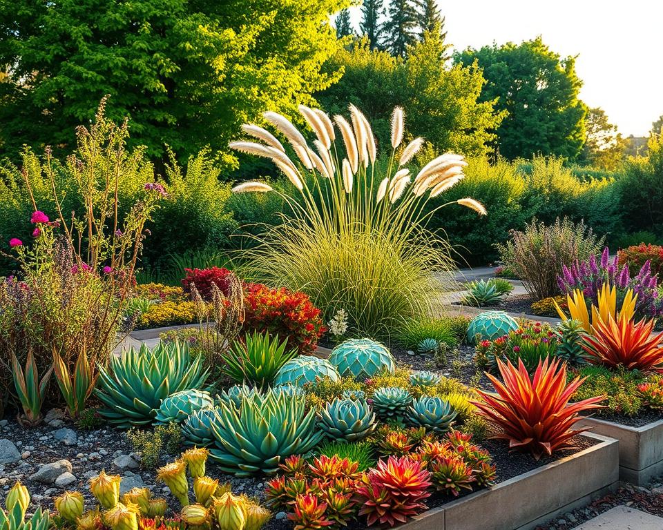 low-maintenance garden planting