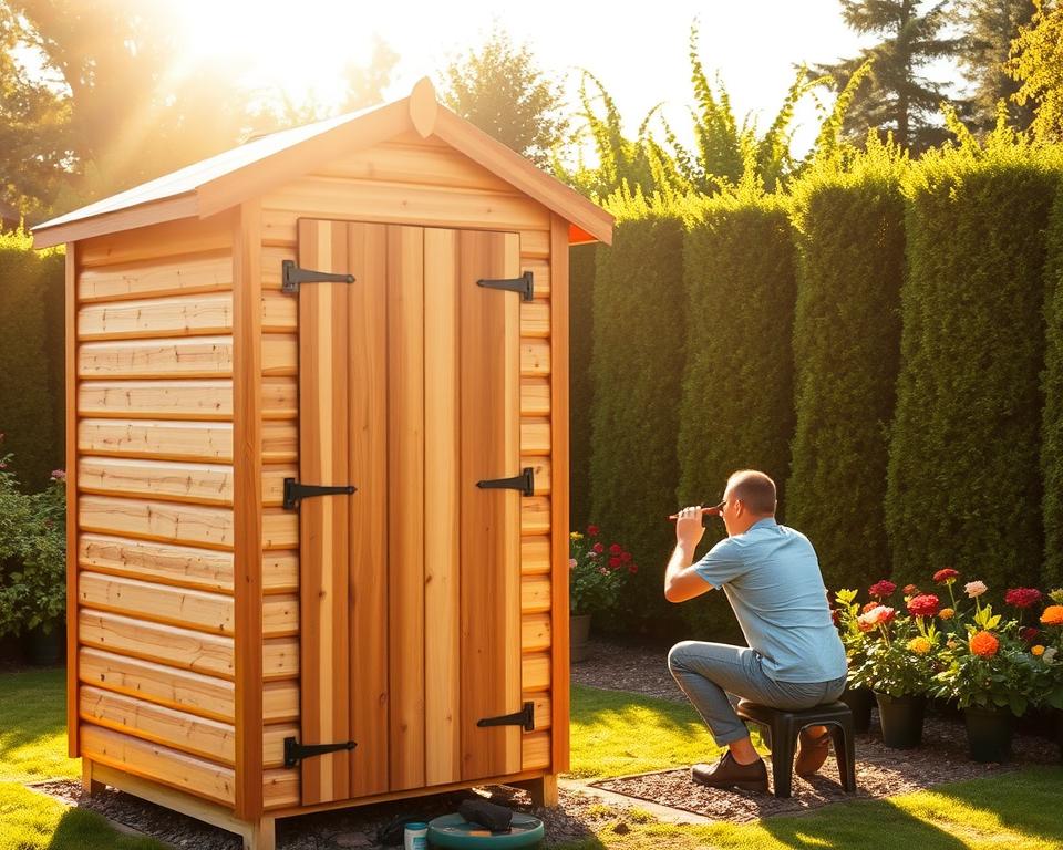 maintaining a pressure treated shed