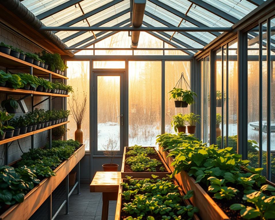 maximising light in winter greenhouse