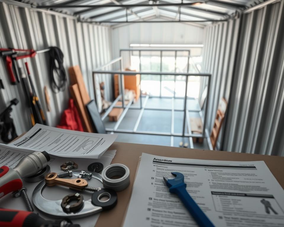 metal shed assembly process