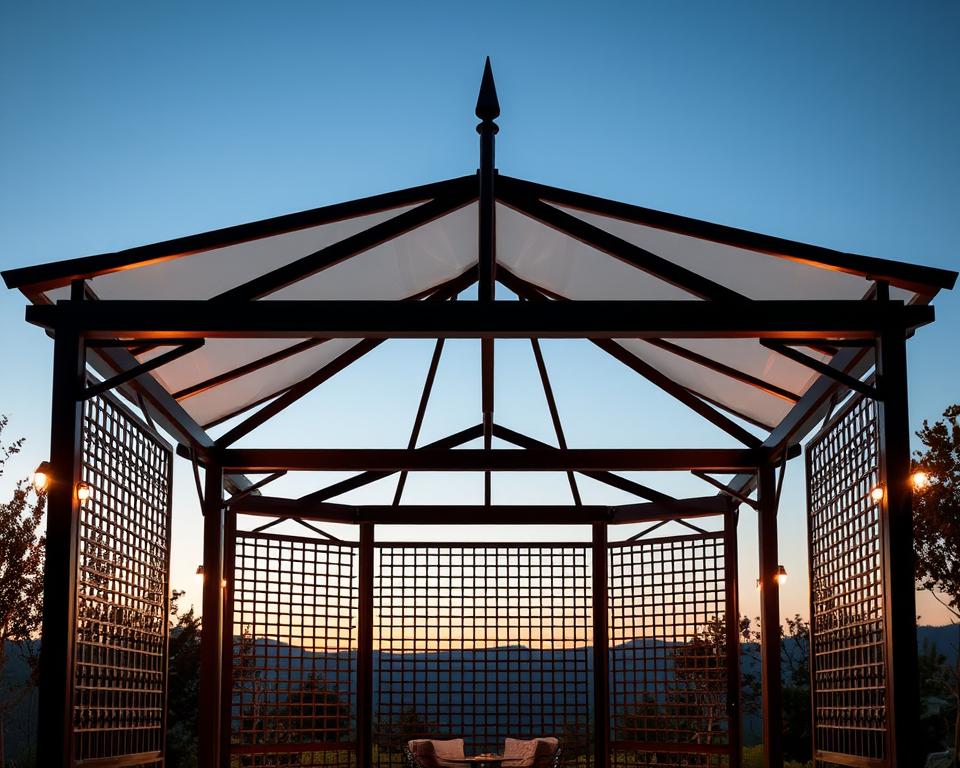 modern steel gazebo design