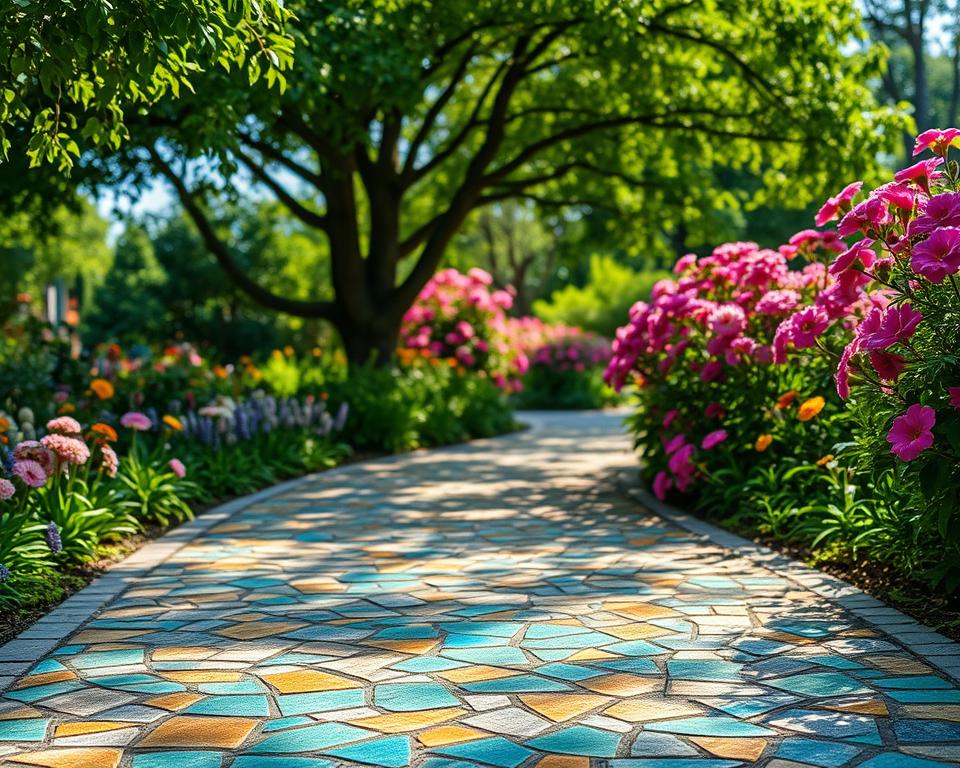 mosaic garden pathway