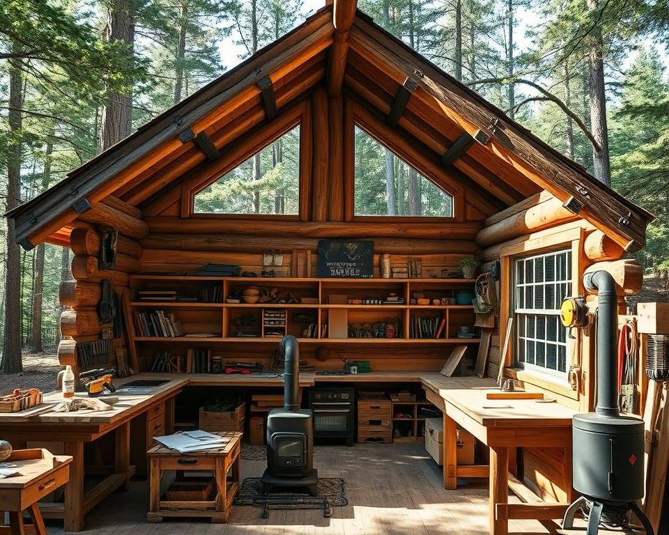 multi-purpose workshop log cabin