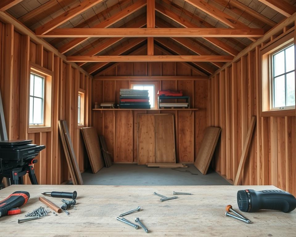 nail applications in shed construction