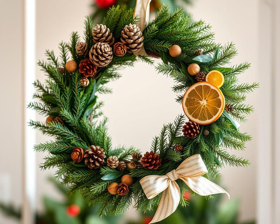 natural homemade Christmas wreath