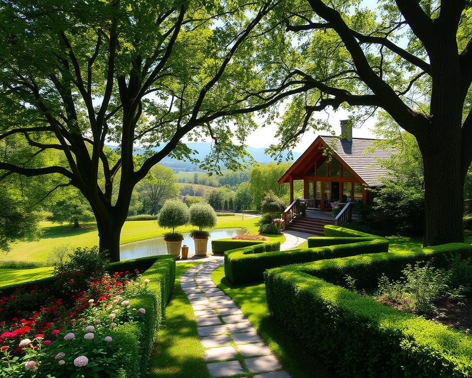 natural shade and landscaping