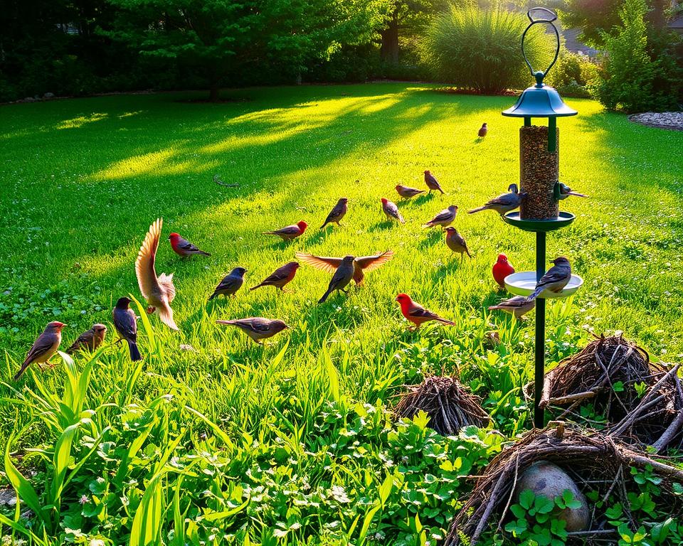 nourishing lawn for birds