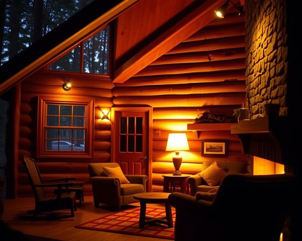 optimising log cabin lighting