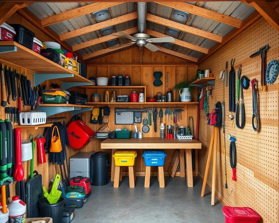 optimising storage space in shed