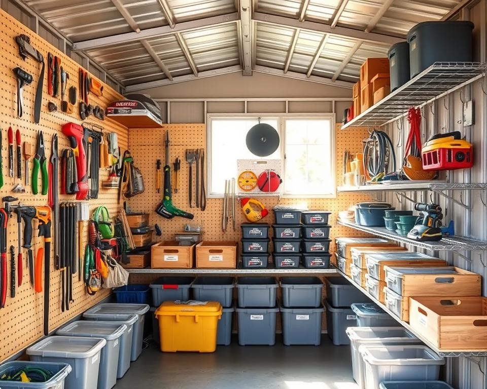 organised shed storage solutions