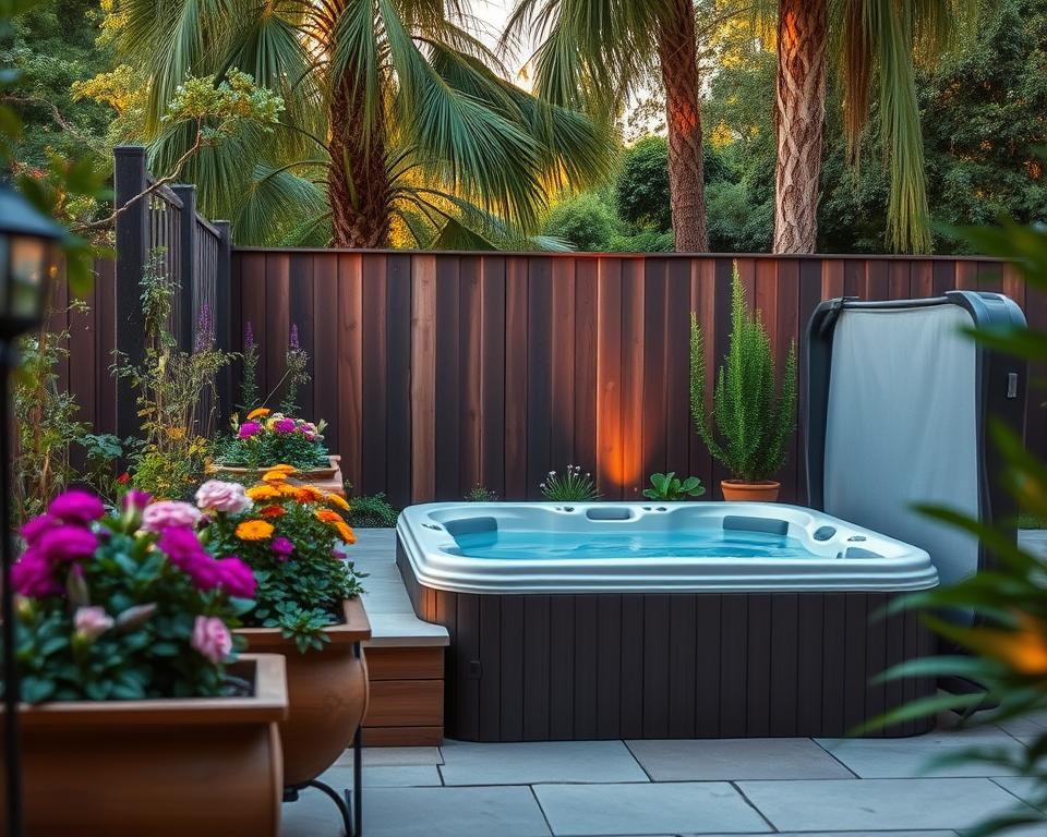 outdoor hot tub installation