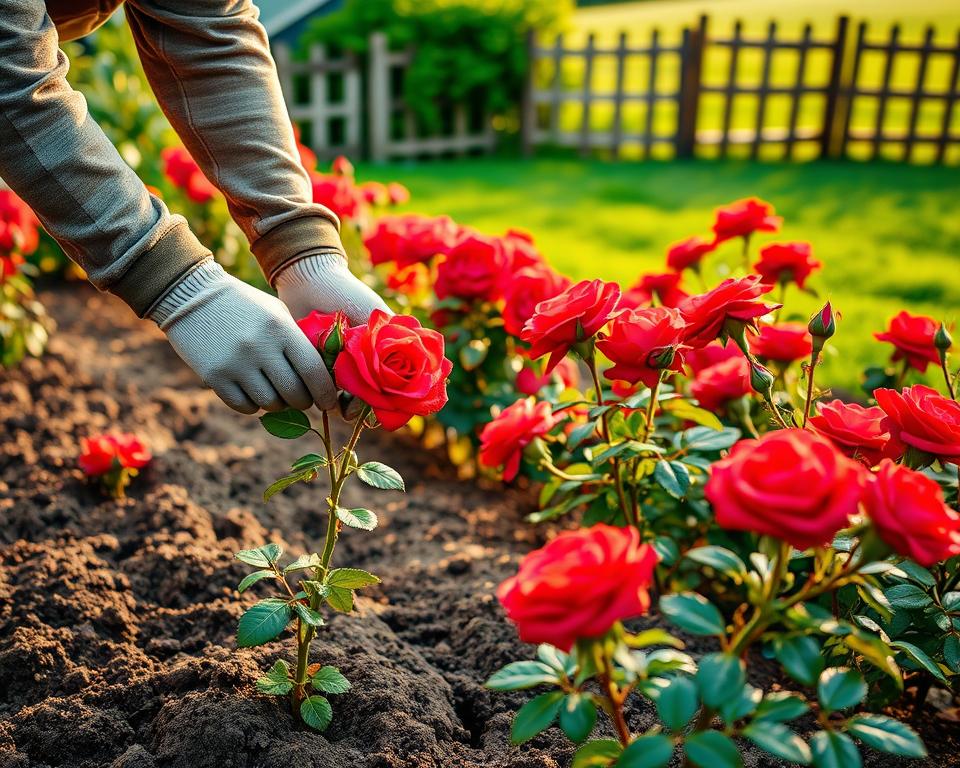 planting roses