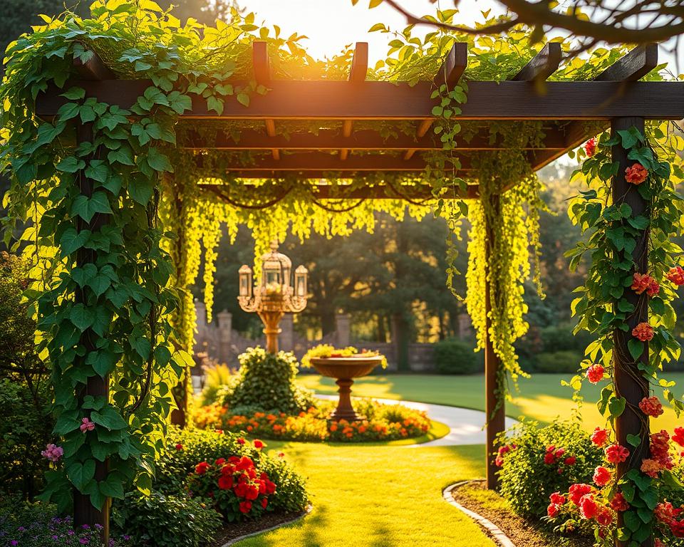 plants and greenery for gazebo pergola
