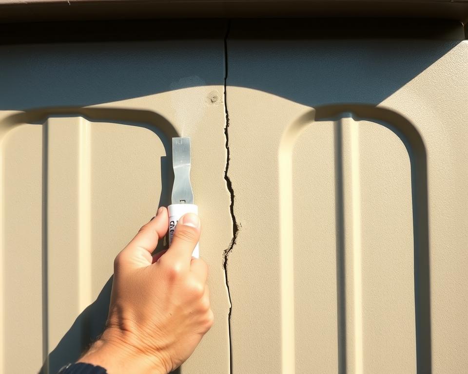 plastic shed crack repair process