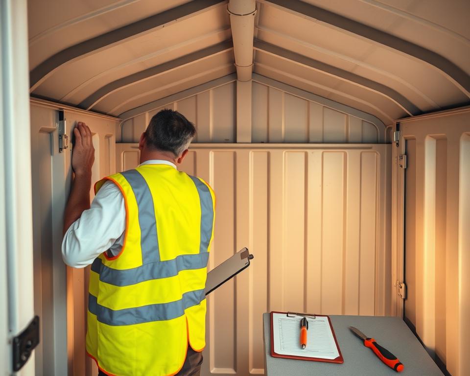 plastic shed maintenance inspection