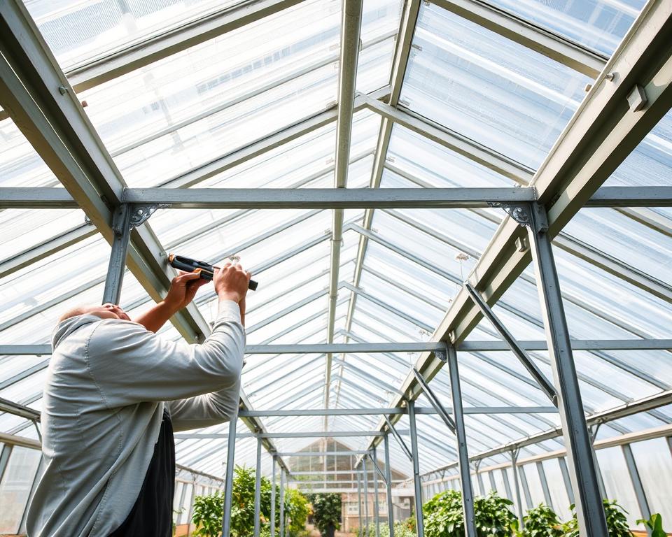 polycarbonate greenhouse panels installation