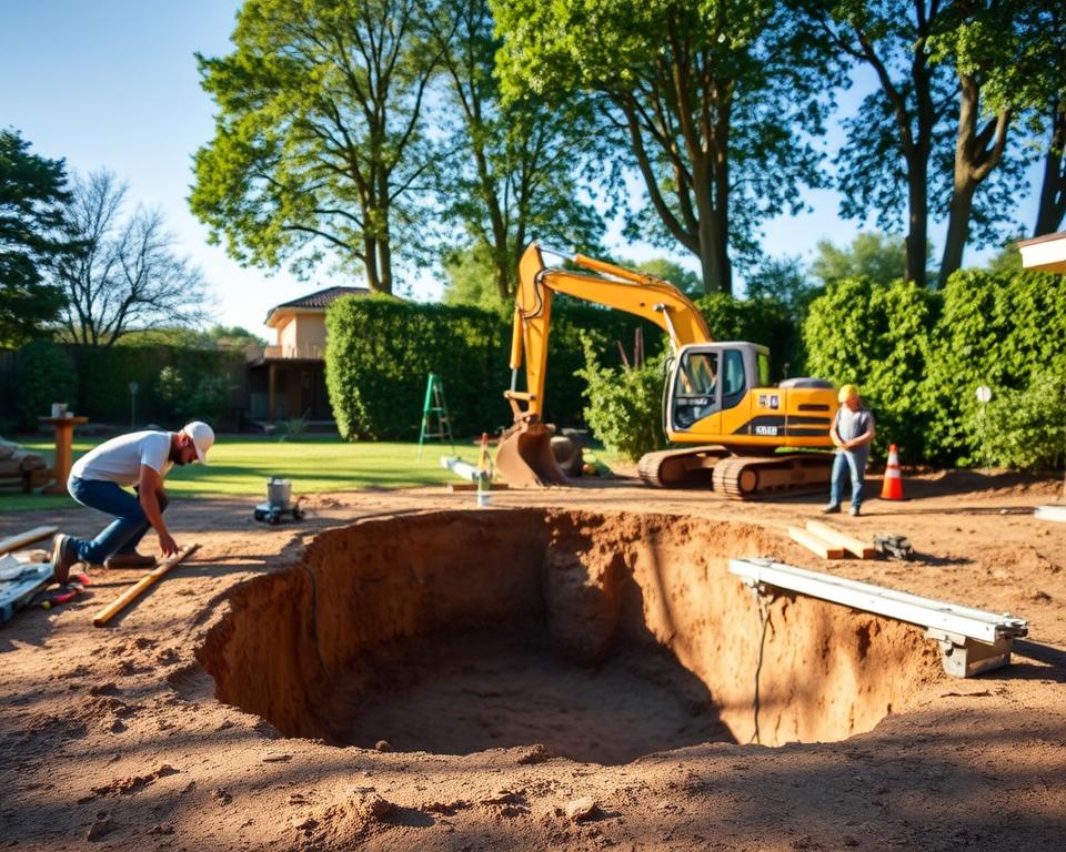 pool site preparation