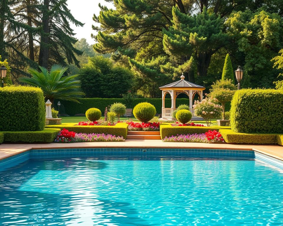 pool water feature garden