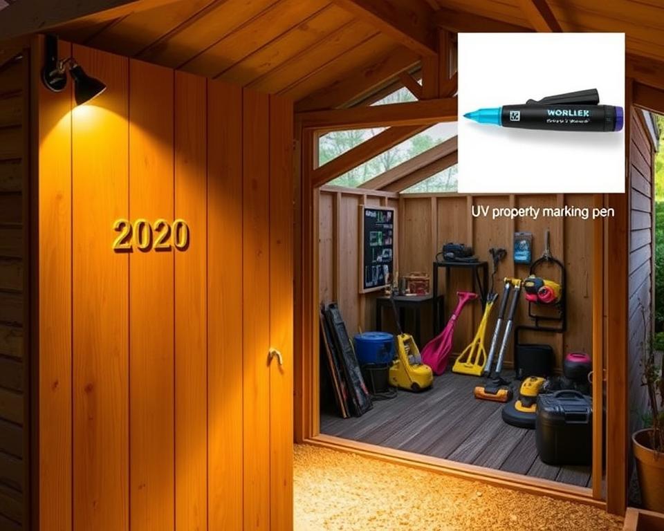 property marking methods for shed security