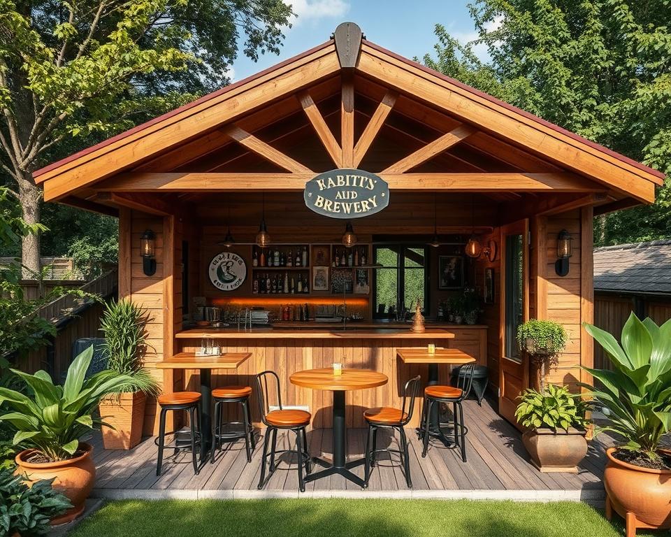 pub shed design layout planning