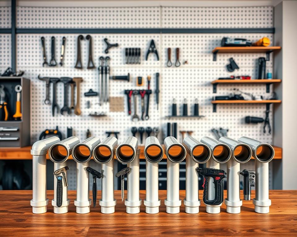 pvc pipe magnetic strip tool storage