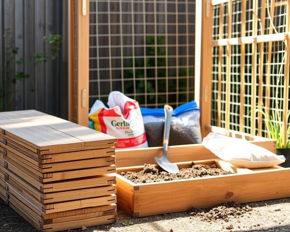 raised garden bed materials