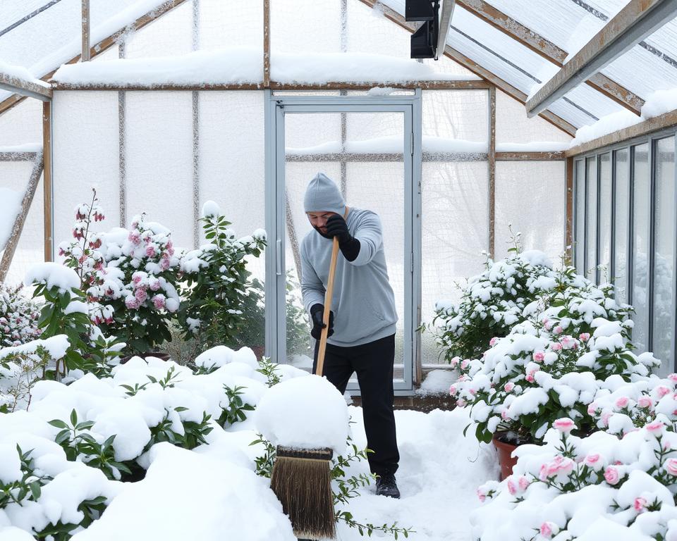 remove snow from greenhouse remove snow from greenhouse