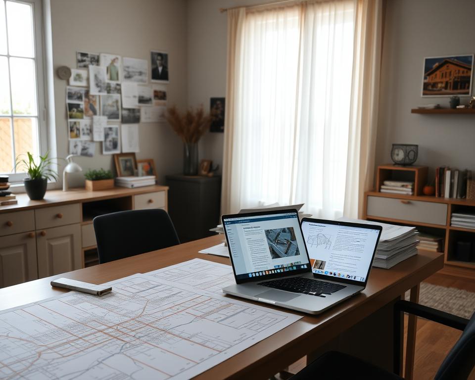 researching local building regulations and permits