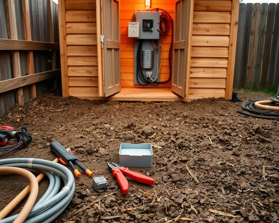 safe shed electrical installation site preparation