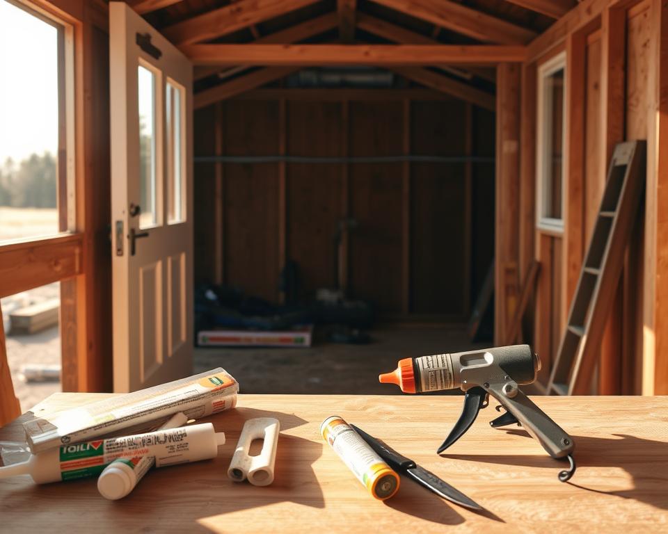 sealing shed gaps and weatherproofing