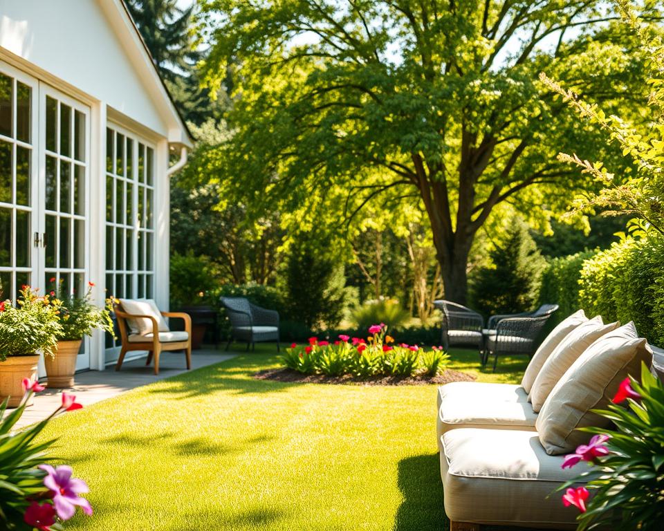 seamless summer house garden connection