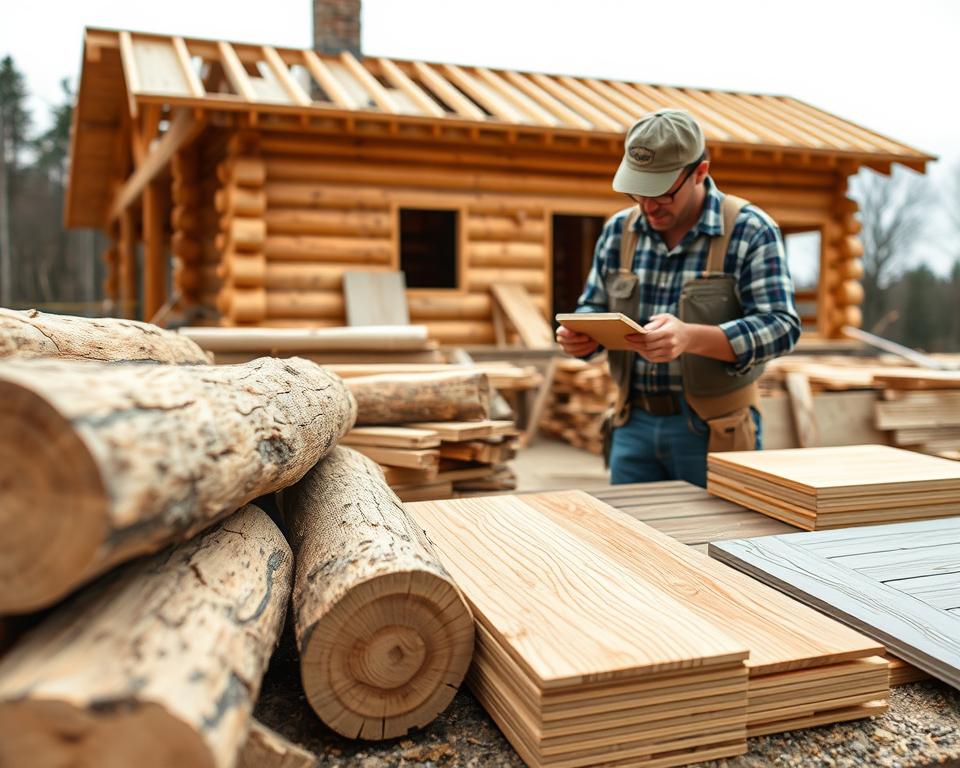 selecting timber and cladding for log cabin