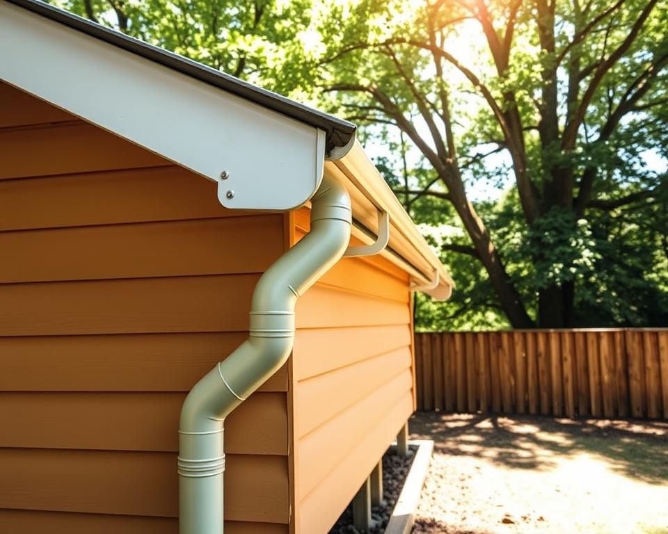 shed gutter and drainage system