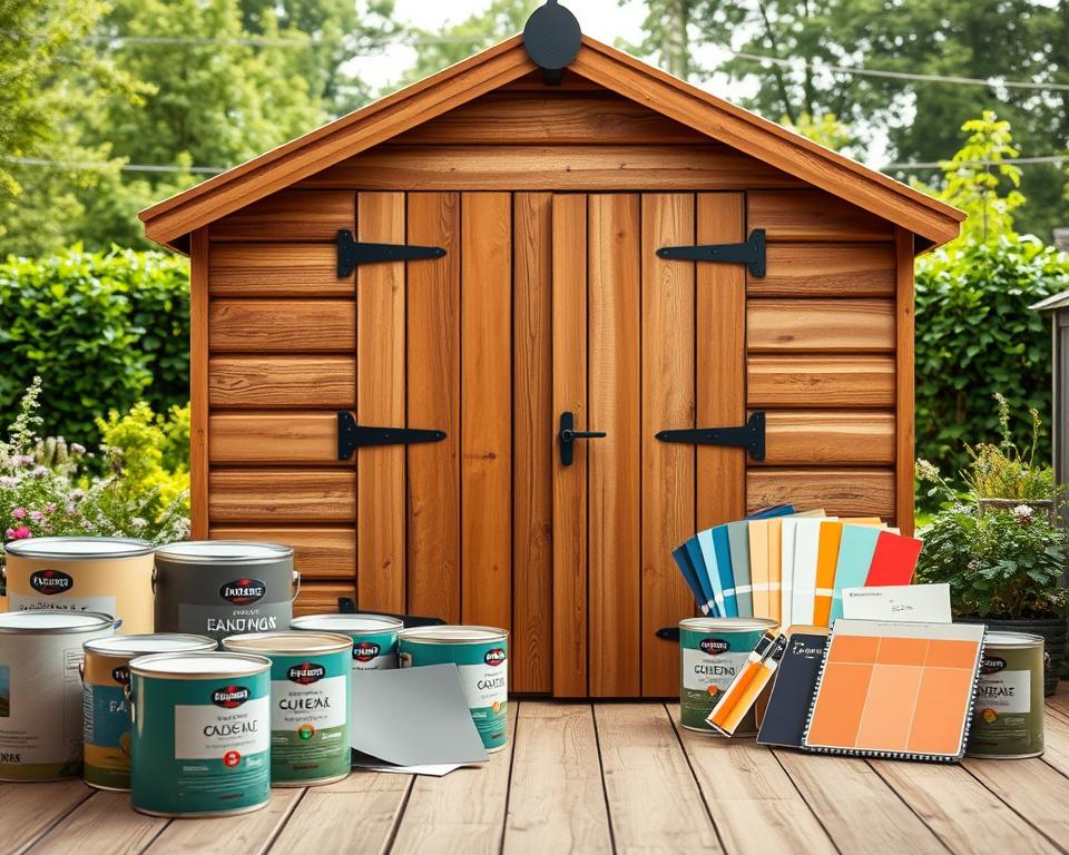 shed paint selection UK climate