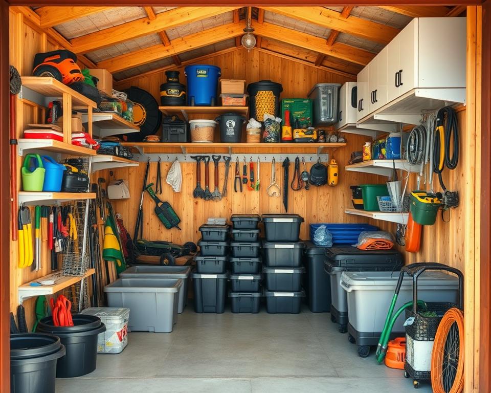 shed storage organisation