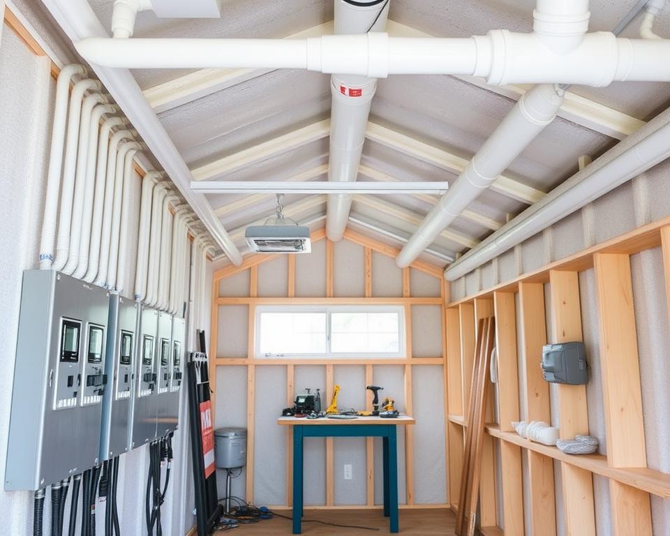 shed utilities installation