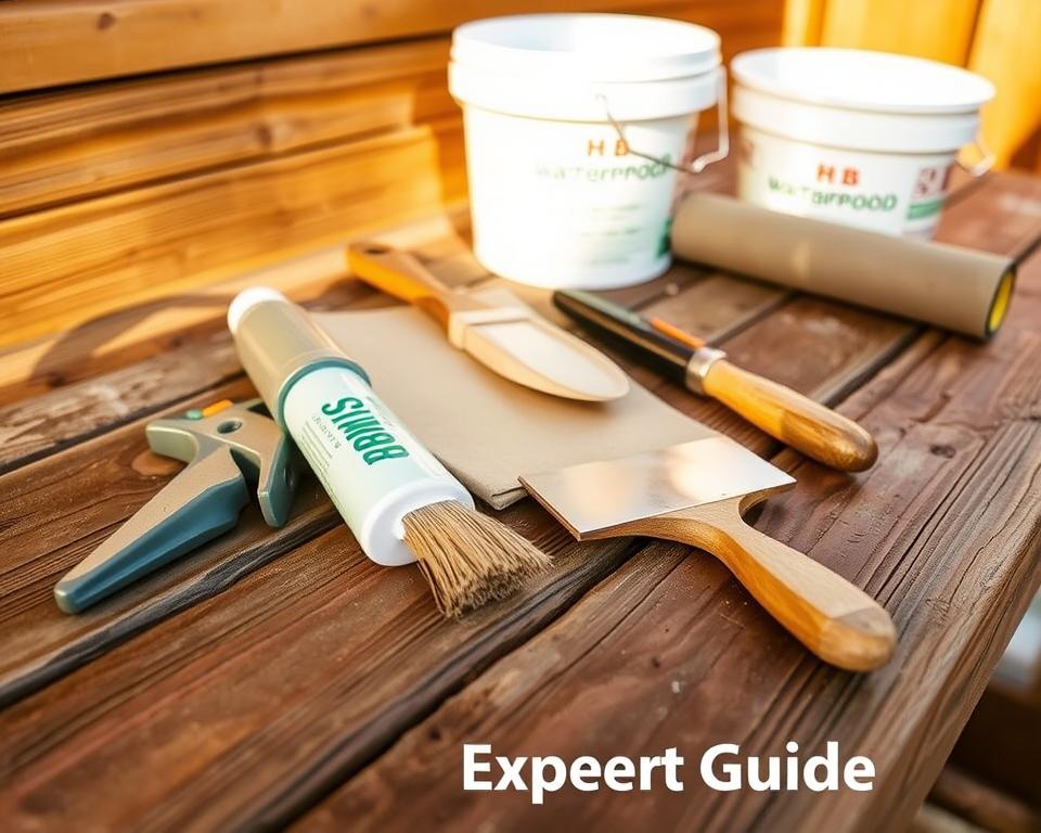 shed waterproofing preparation tools