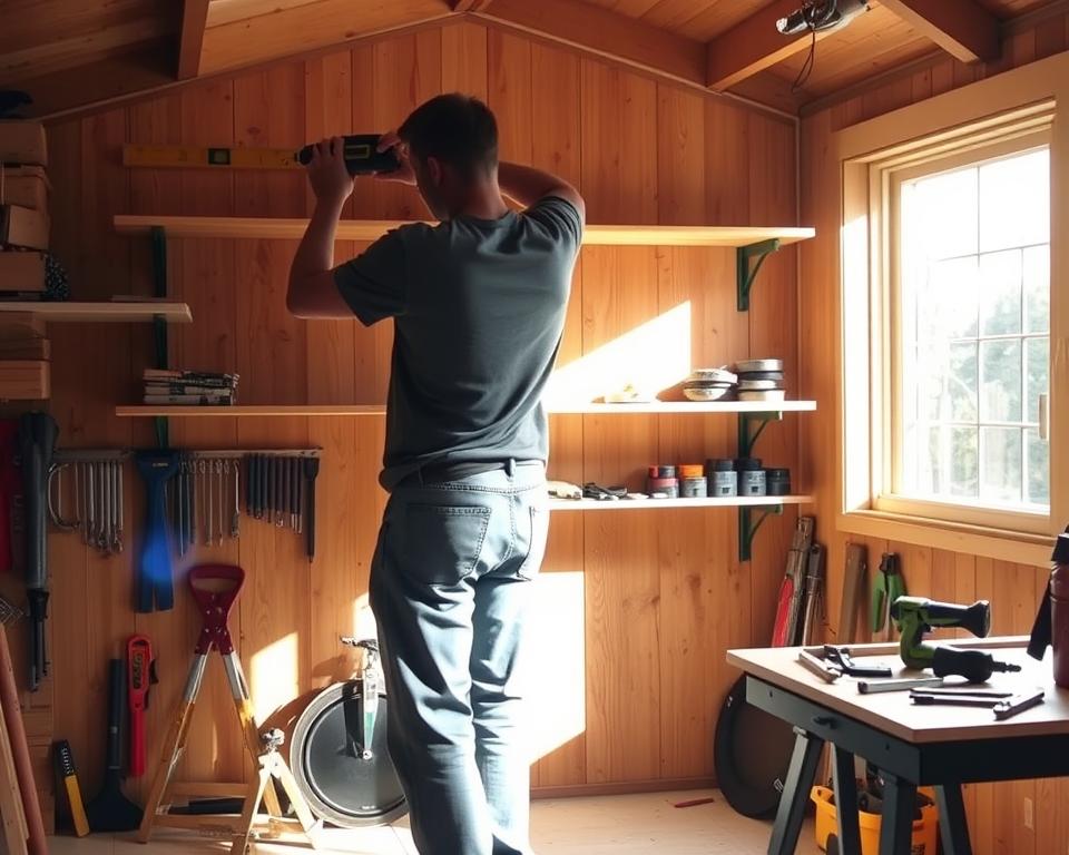 shelving installation process