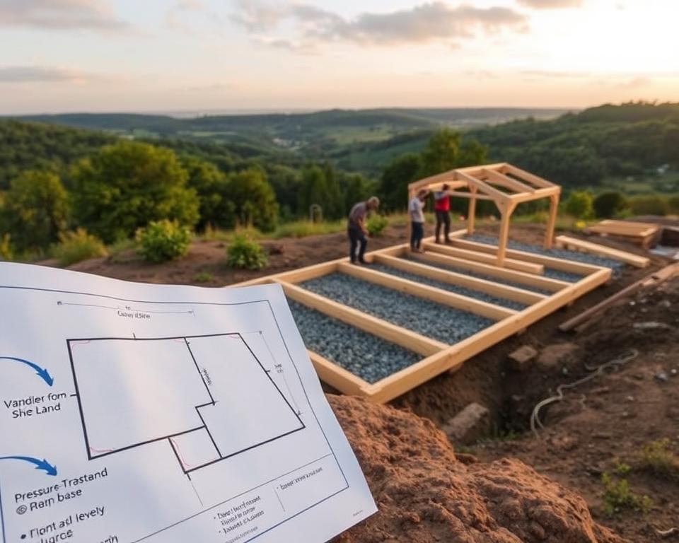 step by step shed base construction