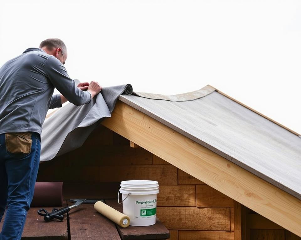 step by step shed roof felting process