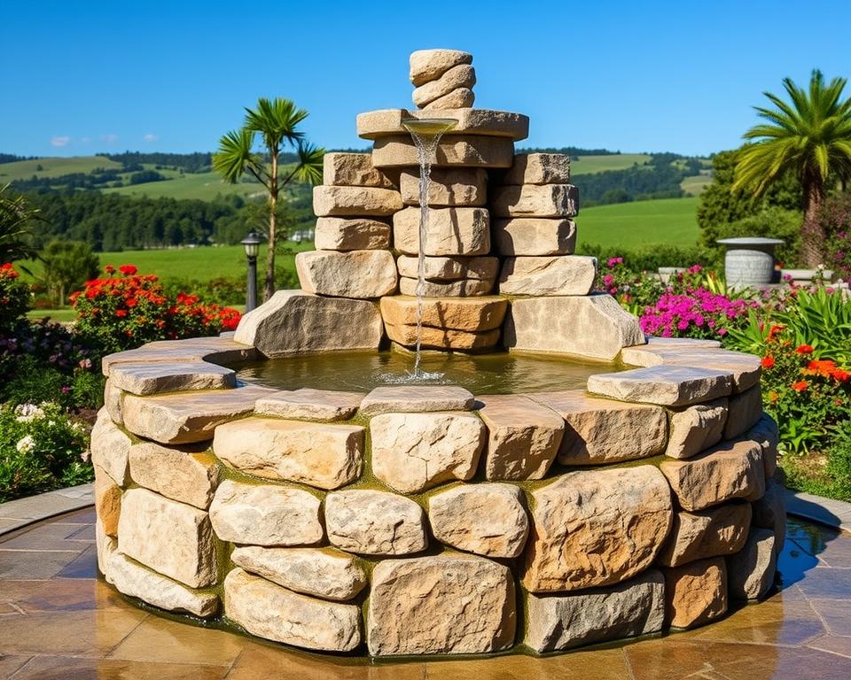 stone fountain