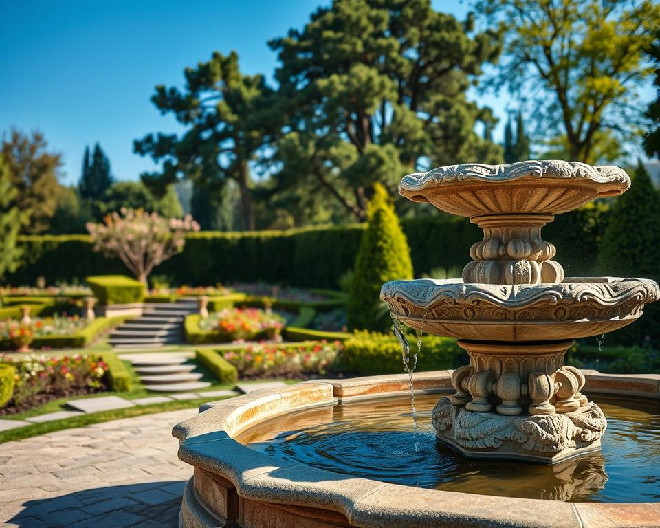 stone fountain landscaping