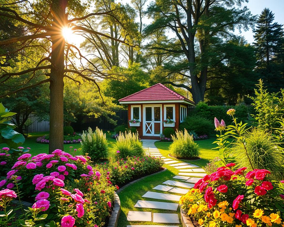 summer house garden integration