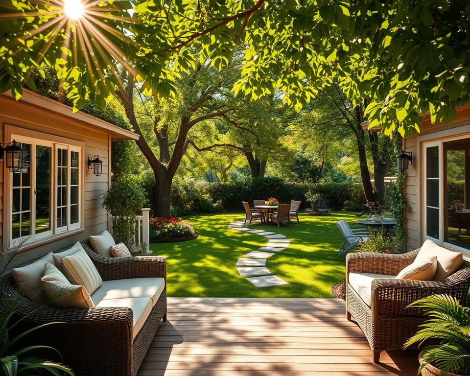 summer house natural light garden views